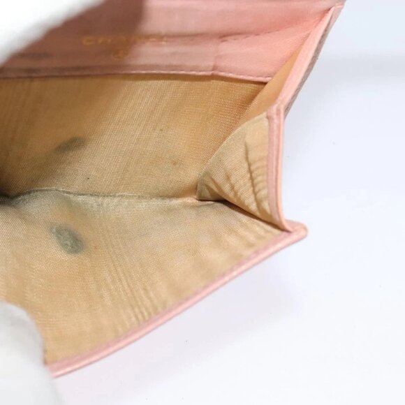 CHANEL Bifold Wallet Grained Calf Skin Pink CC - Picture 14 of 16